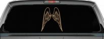 Angel Wings Christian Car or Truck Window Decal Sticker (Light Brown)