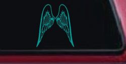 Angel Wings Christian Car or Truck Window Decal Sticker (Turquoise)