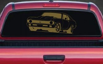 Chevy Nova Car or Truck Window Decal Sticker (Gold)