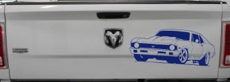 Chevy Nova Car or Truck Window Decal Sticker (Navy)