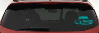 Classic Chevrolet C10 Truck Garage Decals Car or Truck Window Decal Sticker (Turquoise)