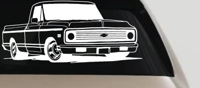 Classic Chevrolet C10 Truck Garage Vinyl Decals Car or Truck Window Vinyl Decal Sticker