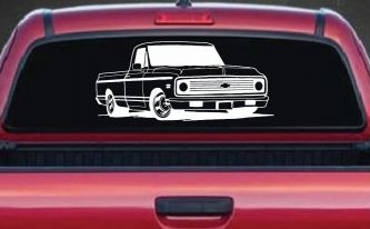 Classic Chevrolet C10 Truck Garage Decals Car or Truck Window Decal Sticker