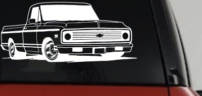 Classic Chevrolet C10 Truck Garage Vinyl Decals Car or Truck Window Vinyl Decal Sticker