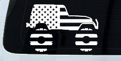 US American Flag Jeep Off Road Car or Truck Window Decal Sticker