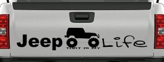 Jeep Thats My Life Off Road Car or Truck Window Vinyl Decal Sticker (Black)