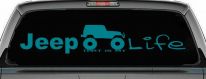 Jeep Thats My Life Off Road Car or Truck Window Decal Sticker (Turquoise Blue)