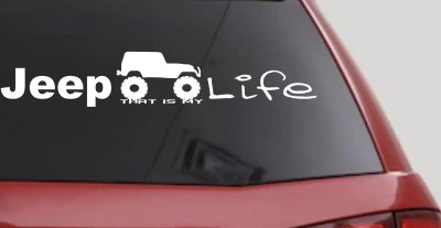 Jeep Thats My Life Off Road Car or Truck Window Vinyl Decal Sticker