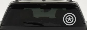 Captain America Shield Sci Fi Car or Truck Window Decal Sticker (Light Gray)