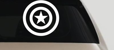 Captain America Shield Sci Fi Car or Truck Window Vinyl Decal Sticker