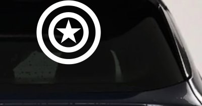 Captain America Shield Sci Fi Car or Truck Window Vinyl Decal Sticker