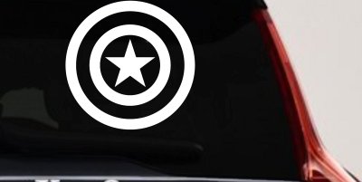 Captain America Shield Sci Fi Car or Truck Window Vinyl Decal Sticker