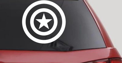 Captain America Shield Sci Fi Car or Truck Window Vinyl Decal Sticker
