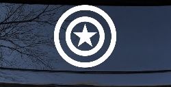 Captain America Shield Sci Fi Car or Truck Window Decal Sticker