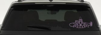 SSBN Deterrent Patrol Insignia Military Car or Truck Window Decal Sticker (Lilac)