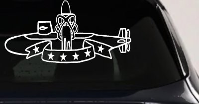 SSBN Deterrent Patrol Insignia Military Car or Truck Window Vinyl Decal Sticker