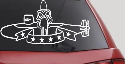 SSBN Deterrent Patrol Insignia Military Car or Truck Window Vinyl Decal Sticker