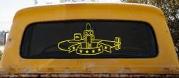 SSBN Deterrent Patrol Insignia Military Car or Truck Window Decal Sticker (Yellow)