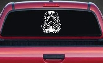 Storm Trooper Sugar Skull Sci Fi Car or Truck Window Decal Sticker
