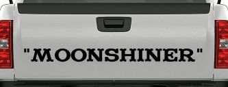 Moonshiner Country Car or Truck Window Vinyl Decal Sticker (Black)