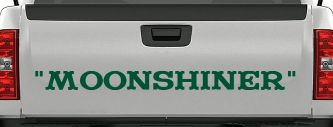Moonshiner Country Car or Truck Window Decal Sticker (Dark Green)
