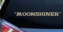 Moonshiner Country Car or Truck Window Vinyl Decal Sticker (Desert Sand)