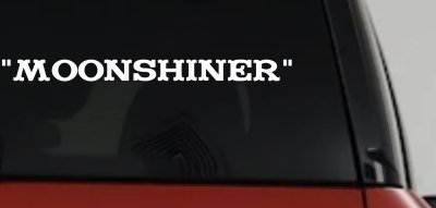 Moonshiner Country Car or Truck Window Vinyl Decal Sticker