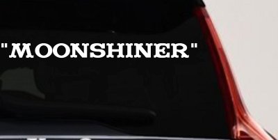 Moonshiner Country Car or Truck Window Vinyl Decal Sticker