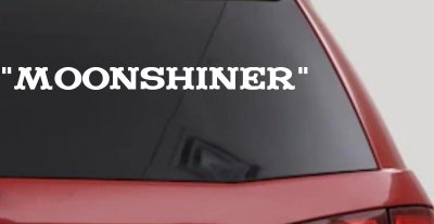 Moonshiner Country Car or Truck Window Vinyl Decal Sticker