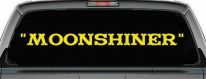 Moonshiner Country Car or Truck Window Decal Sticker (Yellow)
