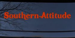 Southern Attitude Country Car or Truck Window Vinyl Decal Sticker (Orange Red)