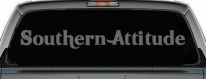 Southern Attitude Country Car or Truck Window Decal Sticker (Silver)