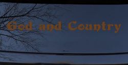 God and Country Christian Car or Truck Window Decal Sticker (Copper)