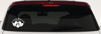 In Loving Memory Of Baby Heart Wings Car or Truck Window Decal Sticker (White)