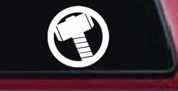 Thor Hammer Sci Fi Car or Truck Window Decal Sticker