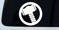 Thor Hammer Sci Fi Car or Truck Window Decal Sticker