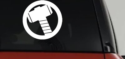 Thor Hammer Sci Fi Car or Truck Window Vinyl Decal Sticker