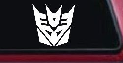 Transformers Decepticon Sci Fi Car or Truck Window Decal Sticker