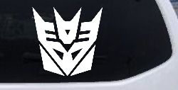 Transformers Decepticon Sci Fi Car or Truck Window Decal Sticker
