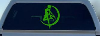 Sailor Moon Sci Fi Car or Truck Window Decal Sticker (Lime)