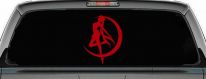 Sailor Moon Sci Fi Car or Truck Window Vinyl Decal Sticker (Red)