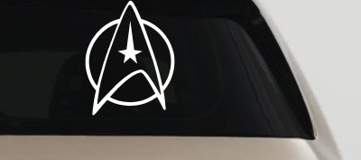 Starfleet Symbol Logo Sci Fi Car or Truck Window Vinyl Decal Sticker