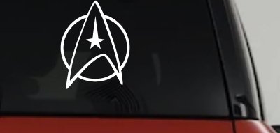 Starfleet Symbol Logo Sci Fi Car or Truck Window Vinyl Decal Sticker