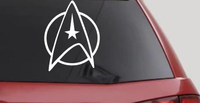 Starfleet Symbol Logo Sci Fi Car or Truck Window Vinyl Decal Sticker