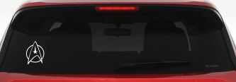 Starfleet Symbol Logo Sci Fi Car or Truck Window Decal Sticker (White)
