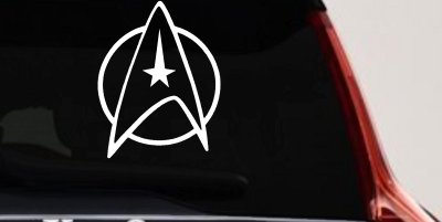 Starfleet Symbol Logo Sci Fi Car or Truck Window Vinyl Decal Sticker