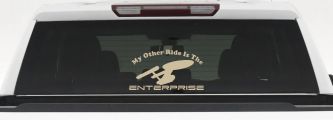 My Other Ride Is The Enterprise Car or Truck Window Decal Sticker (Desert Sand)