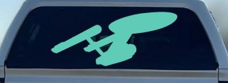 Enterprise Sci Fi Car or Truck Window Decal Sticker (Mint)