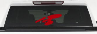 Enterprise Sci Fi Car or Truck Window Vinyl Decal Sticker (Red)