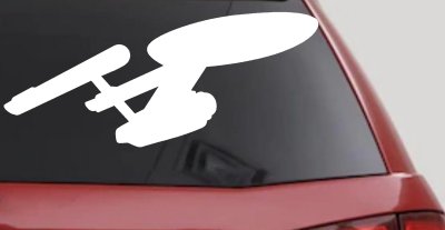Enterprise Sci Fi Car or Truck Window Vinyl Decal Sticker
